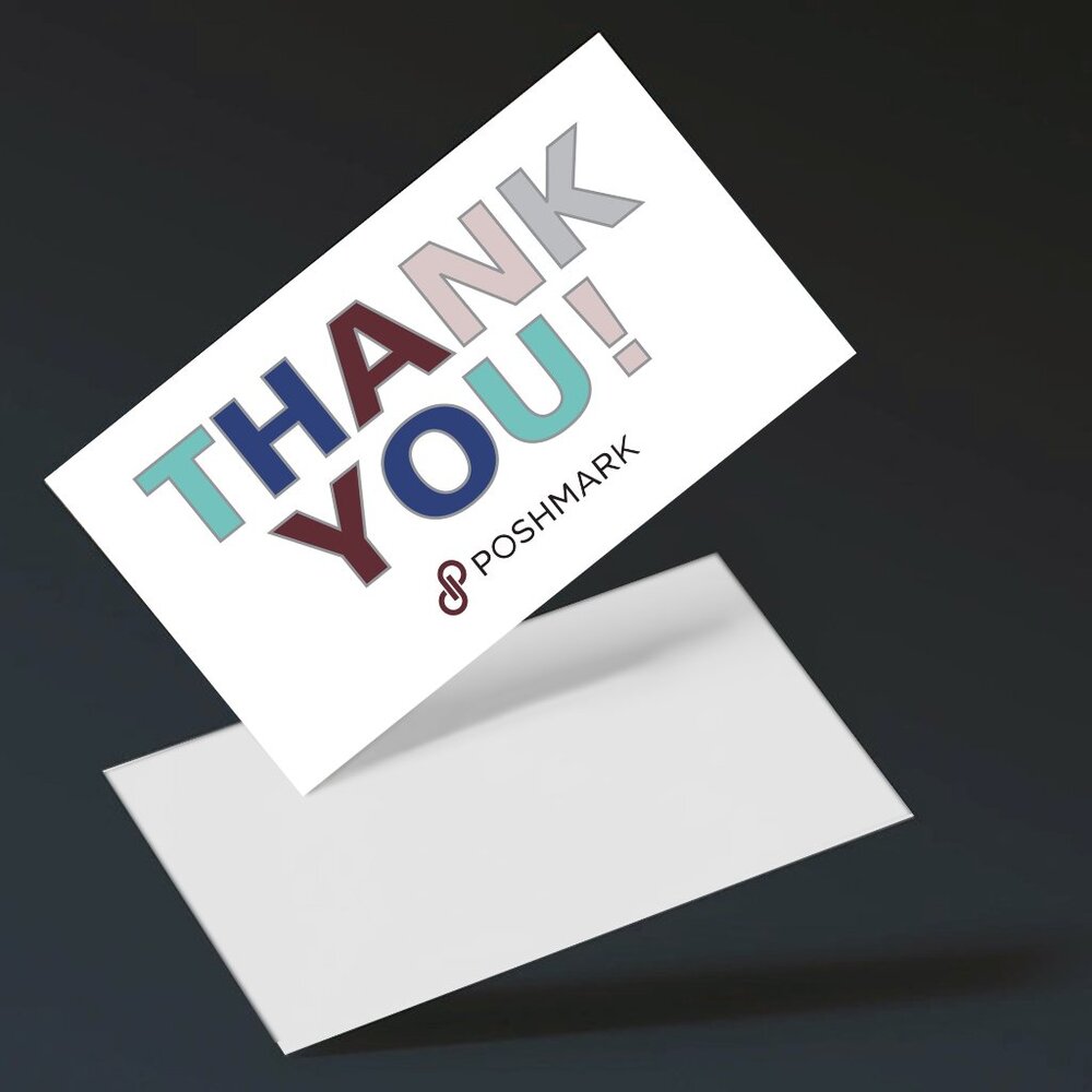Poshmark Logo Thank You Note Cards (50 ct) - Picture 2 of 4